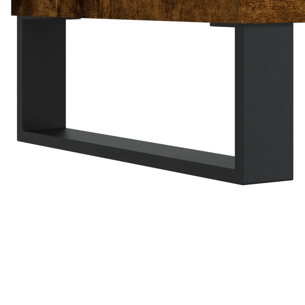Comodino-Tavolino da notte Rovere Fumo 40x30x50 cm in Legno Multistrato