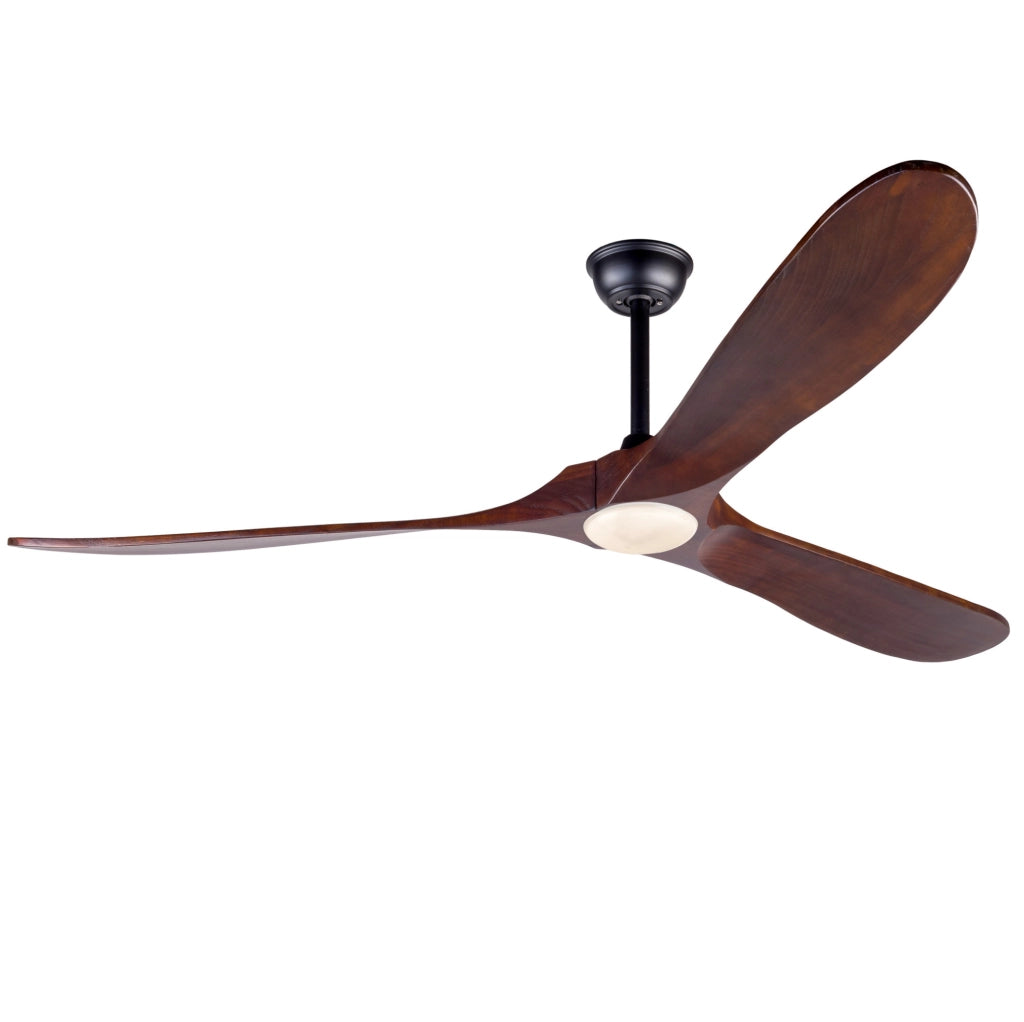 Ventilatore da soffitto 70 pollici con luce LED; 3 pale in legno; 3CCT; nero noce