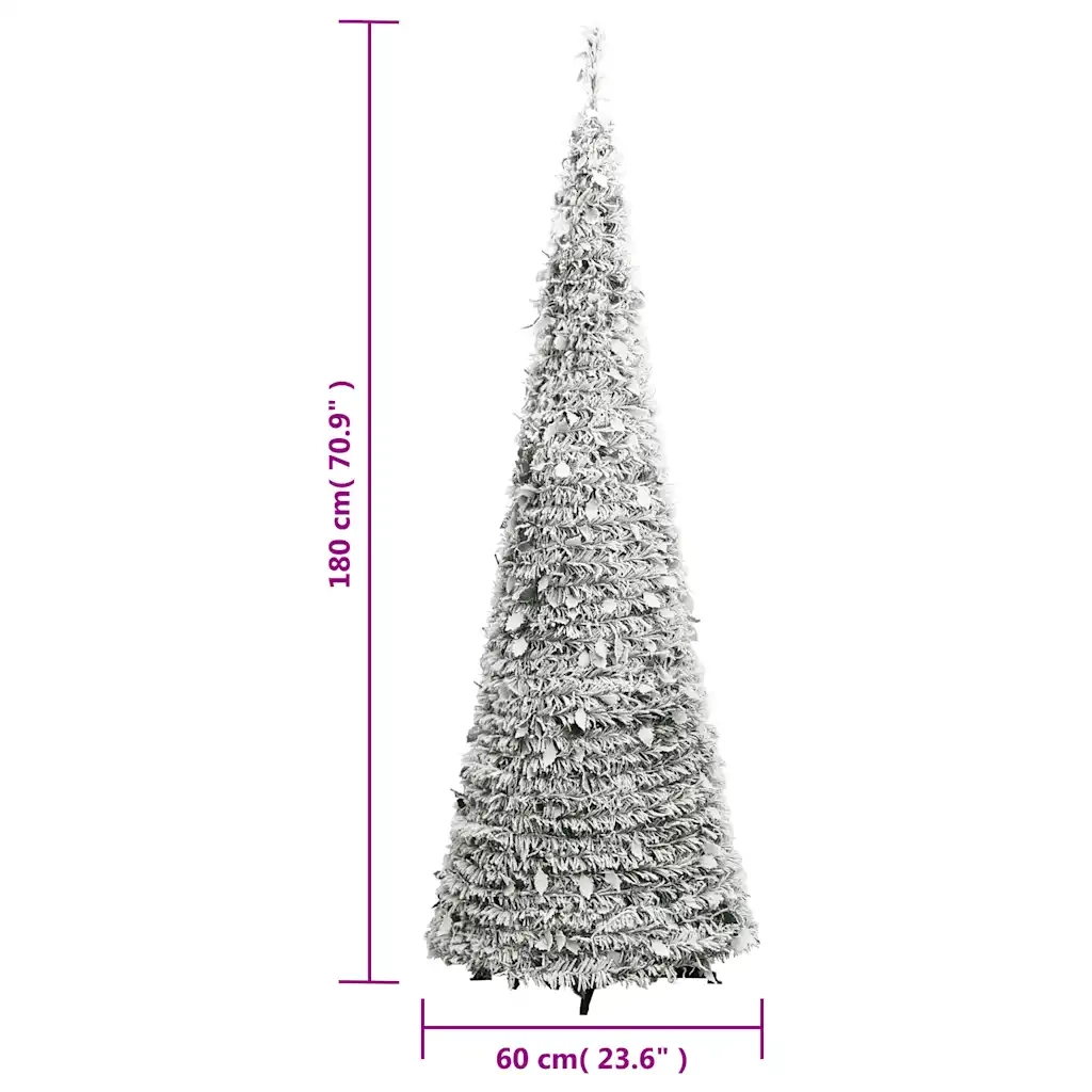 Albero di Natale Artificiale Pop-up Neve Fioccata 150 LED 180cm 357758