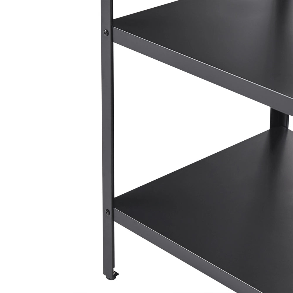 Scaffale per isola da giardino  in acciaio inox nero 50 x 50 x 92 cm con 2 ripiani con top cucina  giardino