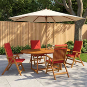 Set da pranzo da giardino 5 pezzi Naturale 3434486