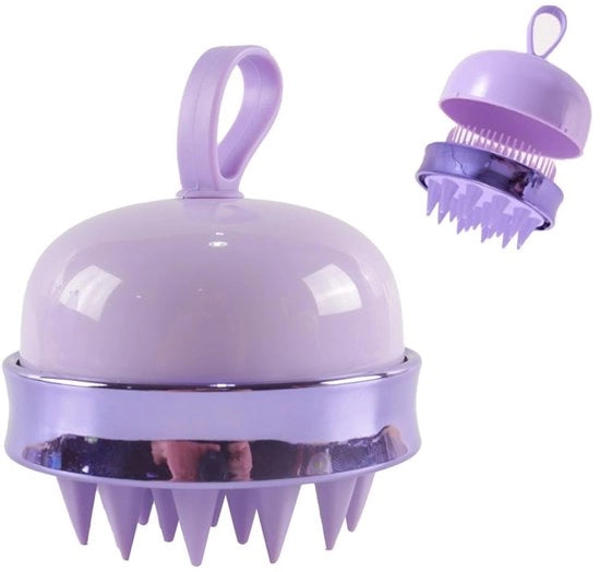 Piastra per massaggiare la testa a 2 in 1 - Silice - Impermeabile - Duraturo - Setole con diverse altezze - Promozione della crescita/ Riduzione della caduta dei capelli - Massaggiatore capillare
