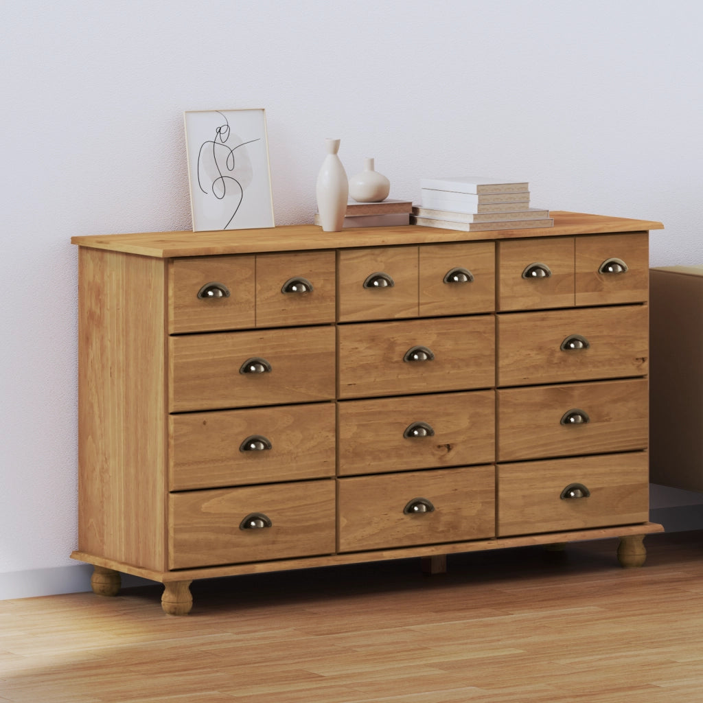 Cassettiera "ASKIM" 79x40x133.5 cm Legno massello di pino