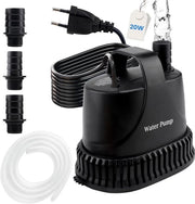 Pompa per acquario pompadiffusore pompadispenser 1200 l/h 20 W 230 V con cavo da 2 m - Altezza di erogazione 2 m - Funzionamento silenzioso - Inclusi accessori