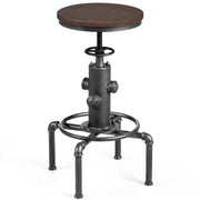 Sgabello industriale da bar regolabile con poggiapiedi ergonomico-Sgabello vintage per ristorante e pub Argento