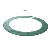 Homcom Copertura di protezione per trampolino elastico, Verde, Ø305cm