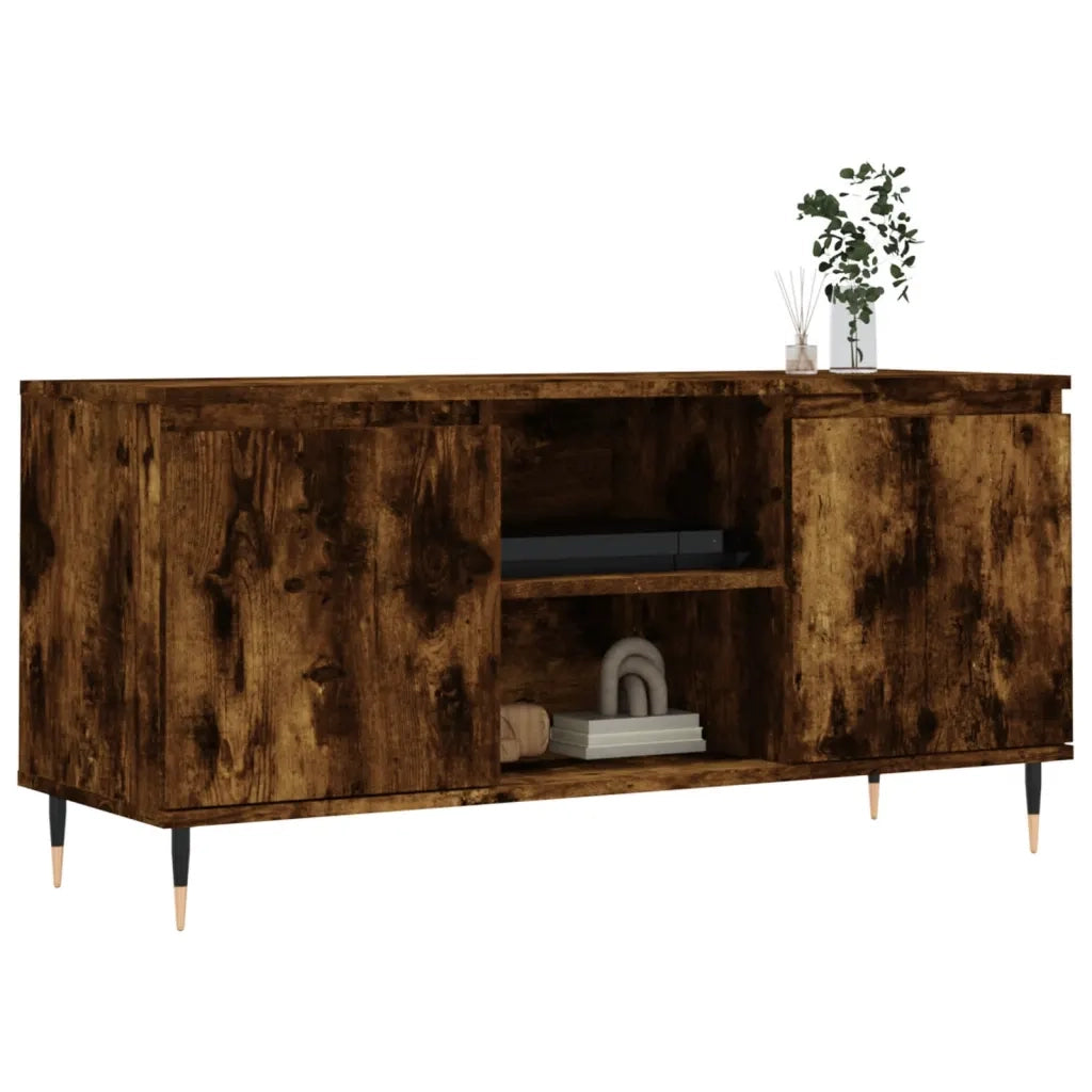 Mobile Porta TV Rovere Fumo 104x35x50 cm in Legno Multistratocod mxl 105968