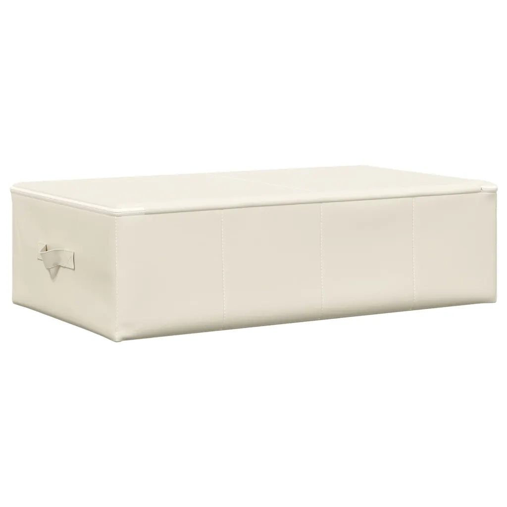 Scatola Portaoggetti in Tessuto 70x40x18 cm Crema 332907