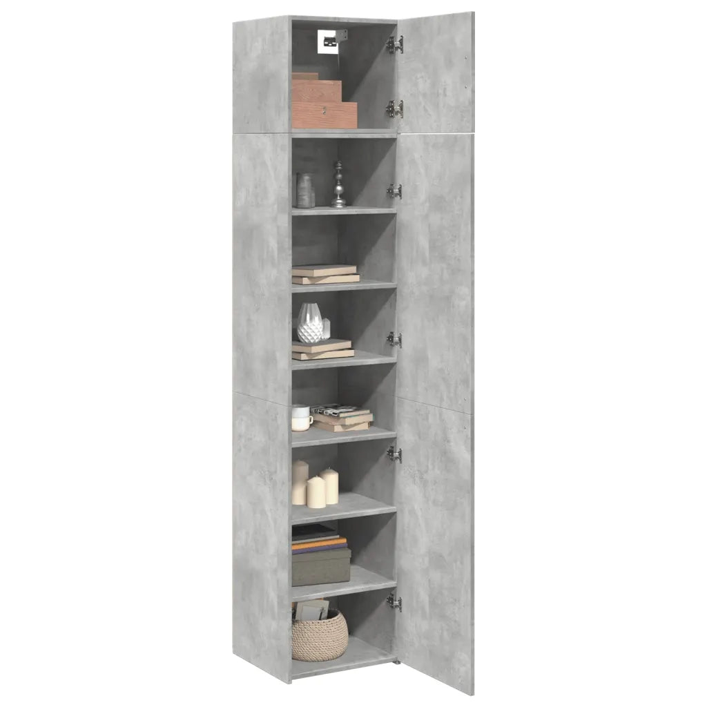 Mobile Sottile Grigio Cemento 45x42,5x225 cm in Truciolato CFW1200325