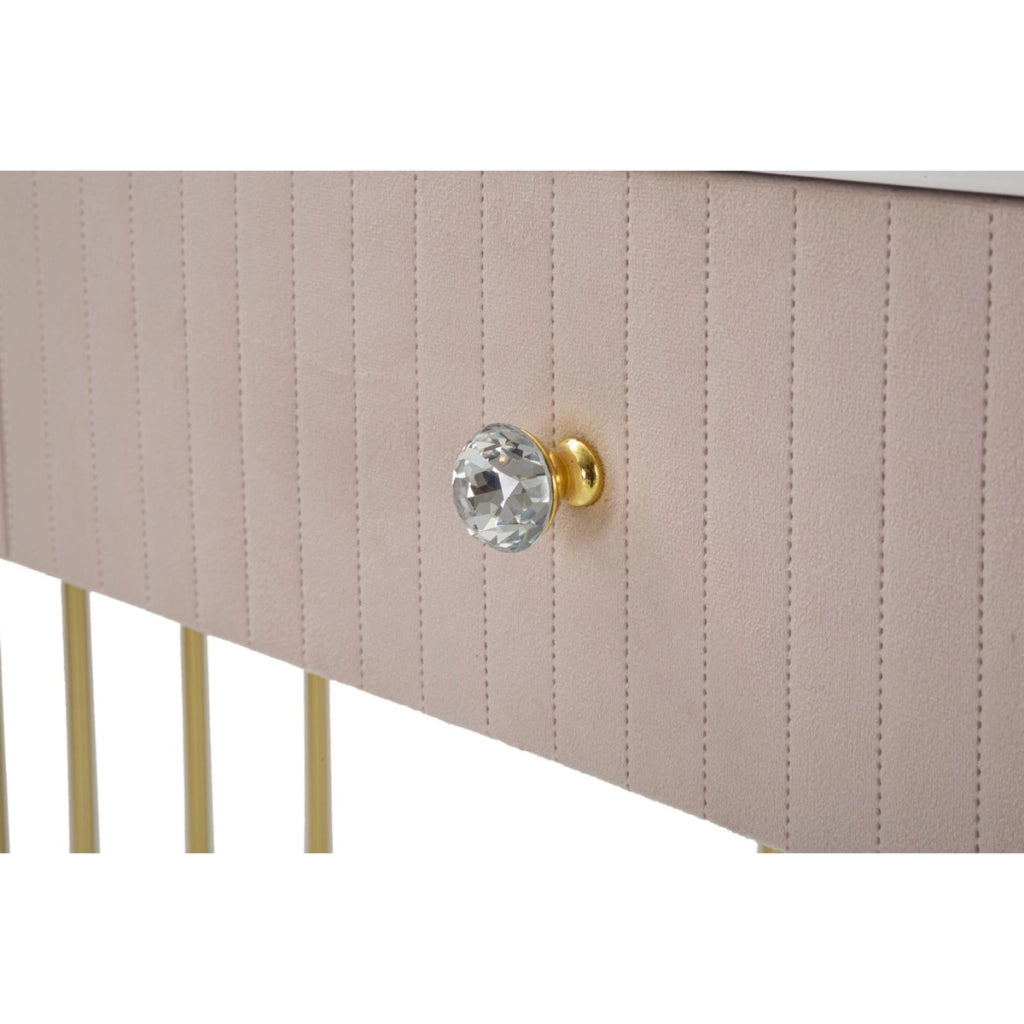 Tavolo Consolle VKH616, Rosa, Legno, 100x40x75 cm