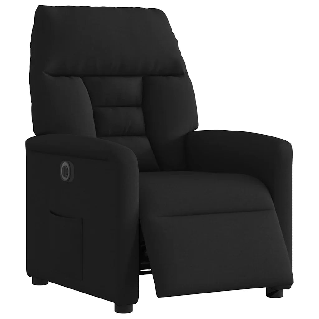 Poltrona | Sedia Relax Elettrica Reclinabile Nera in Tessuto