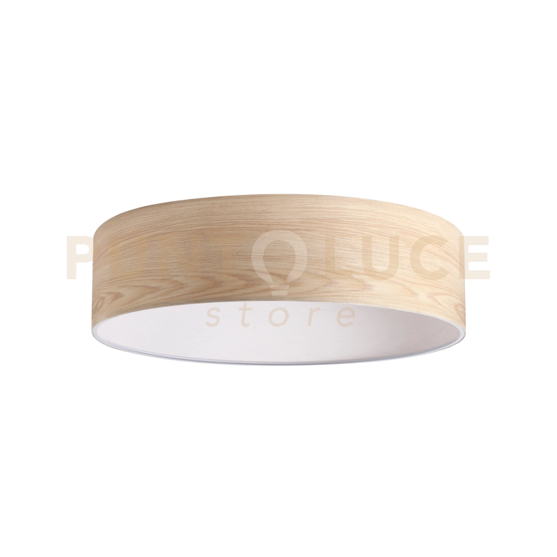 SET UP PARALUME SLIM D.70CM IN TESSUTO E PVC PER SOFFITTO EFFETTO LEGNO