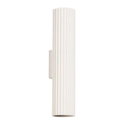 Applique moderna tubo rigato beige 30cm 2xGU10 up/down