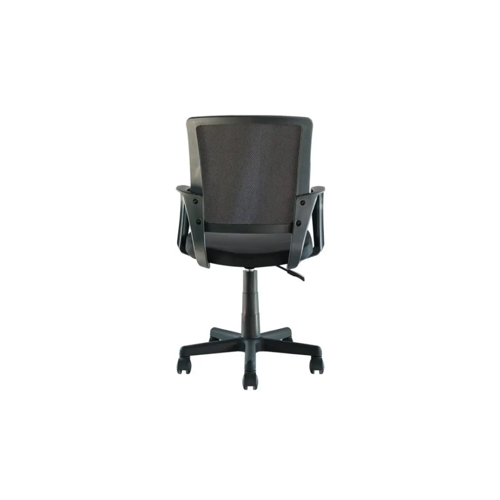 Sedia da ufficio ZARNOX – Tessuto nero – Braccioli – Girevole – Piedi in metallo – Design moderno e funzionale
