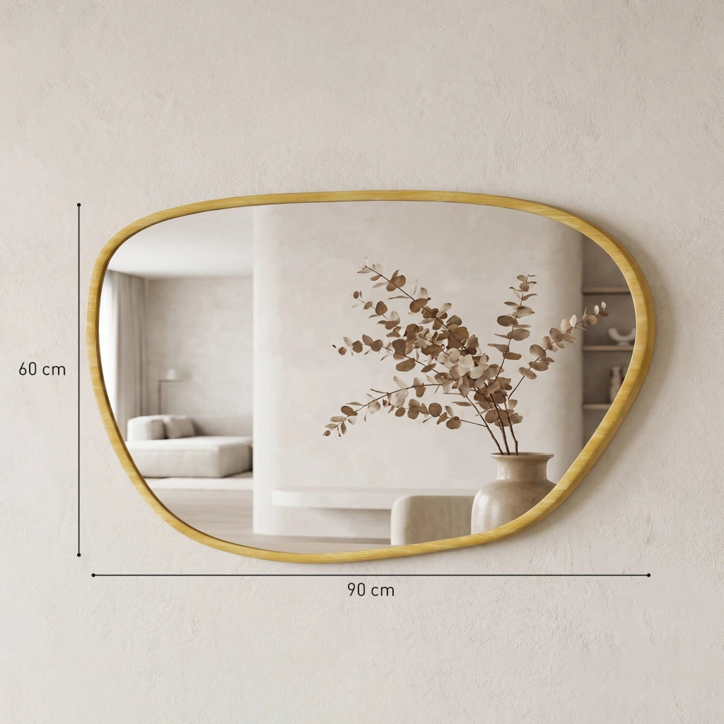 Specchio da parete asimmetrico decorativo ¨C Minimal ¨C 90x60 cm