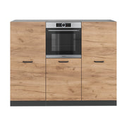 Vicco Cucine componibili piccole Quercia dorata/antracite 180 cm senza piano di lavoro