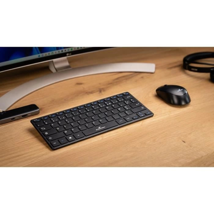 Tastiera wireless e pacchetto mouse - BlueStork - No./fr - Ultra Compact - Black Pack