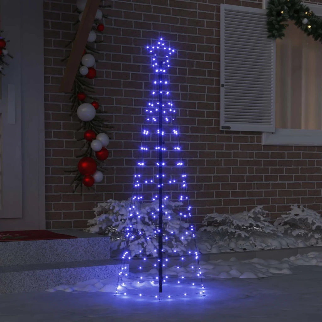 Albero di Natale LED con picchetti per il terreno Blu 250 cm