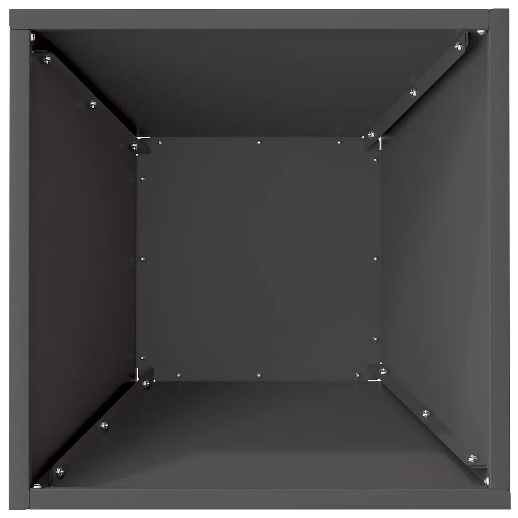 Vaso da giardino 5 pcs Nero 35 x 35 x 15 cm 873797