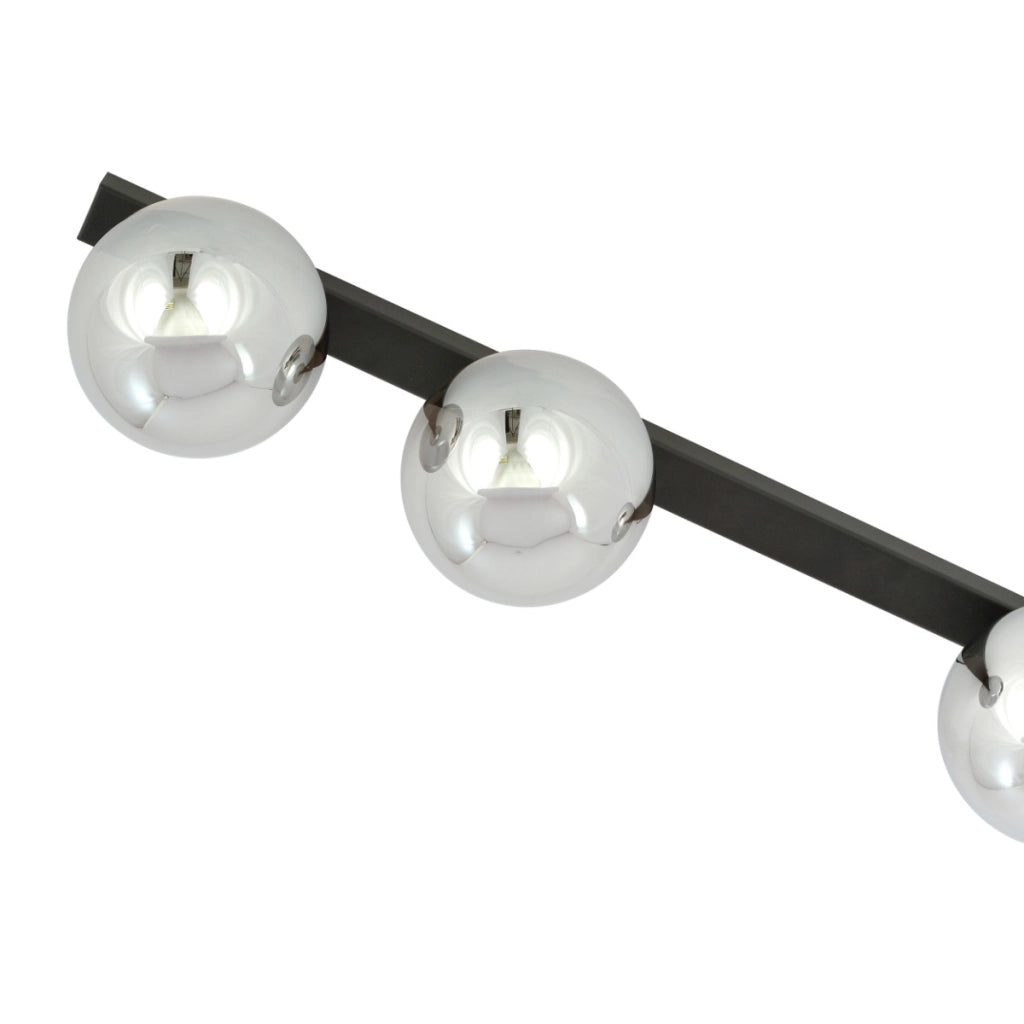 Plafoniera Emibig FIT 3xE14 nero grafite metallo 70cm