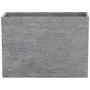 Vaso per piante in pietra grigia 34 x 80 x 56 cm Fioriera rettangolare per interni ed esterni