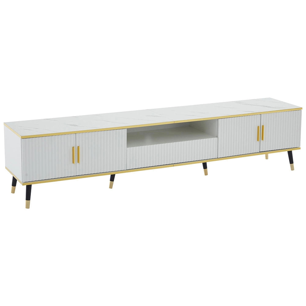 Mobile TV Design Marmo 200x40x46cm - Xylo - 2 Ante e 1 Cassetto, fino a 90"