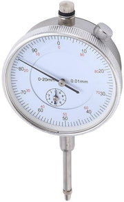 Misuratore di diametro molto preciso - orologio meccanico di misura - acciaio inox resistente - con canna in ottone integrata - intervallo di misura 0-20 mm - ideale per misurazioni precise