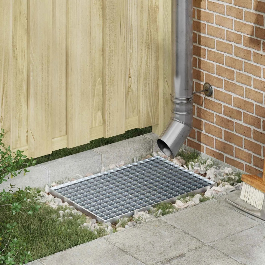 Grata Argento 60 x 40 x 2 cm Acciaio Zincato a Caldo CFW5727587
