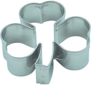 Forma biscotto, 4,5 cm, forma a quattro note, forma biscotto, forma biscotto in acciaio inossidabile, argento, forma a quattro note