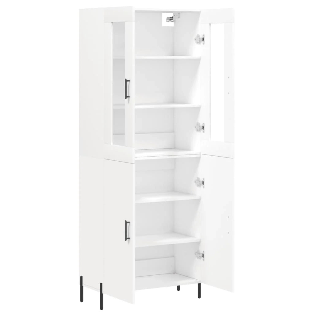 Buffet credenza cassettiera mobiletto mobile contenitore organizer cucina soggiorno salotto alto 69,5 x 34 x 180 cm legno ingegnerizzato bianco 02_0032636