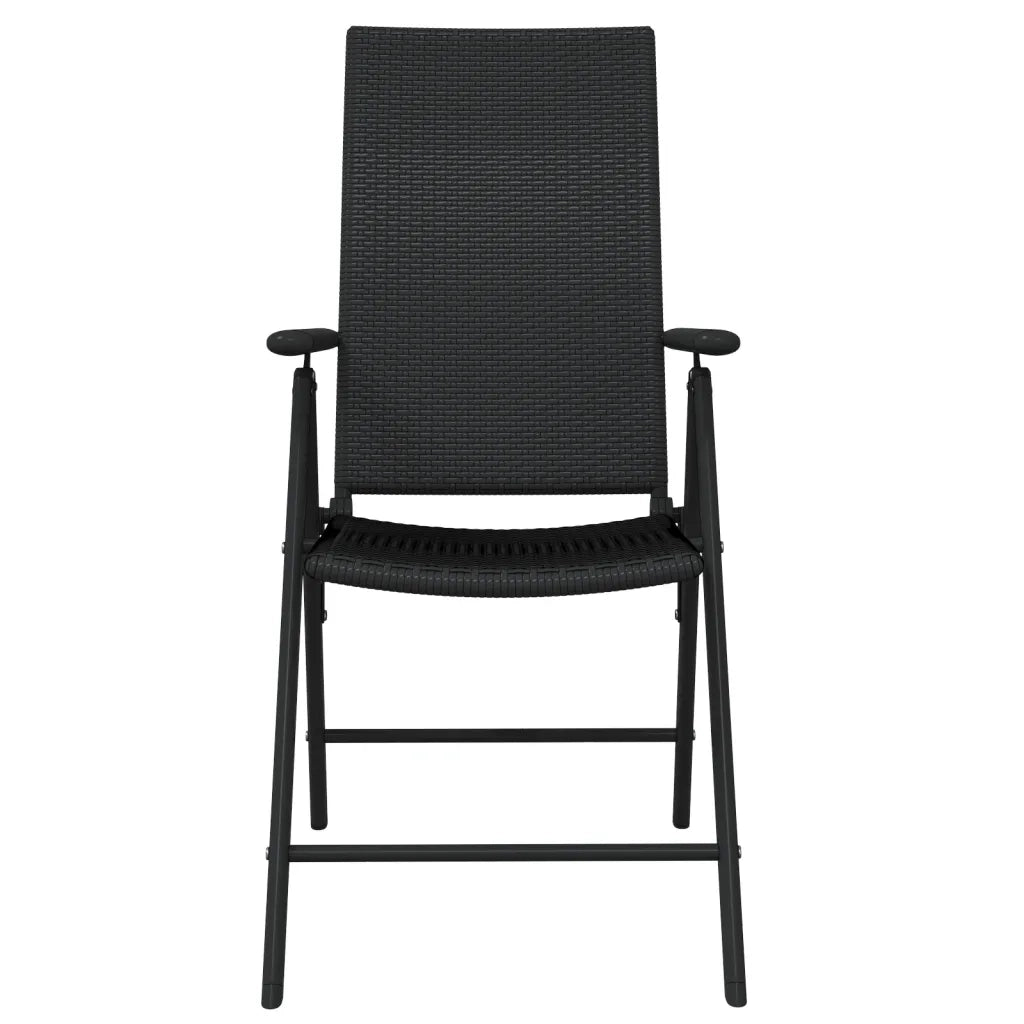 Set Mobili da Pranzo per Giardino 5 pz Nero cod mxl 36951
