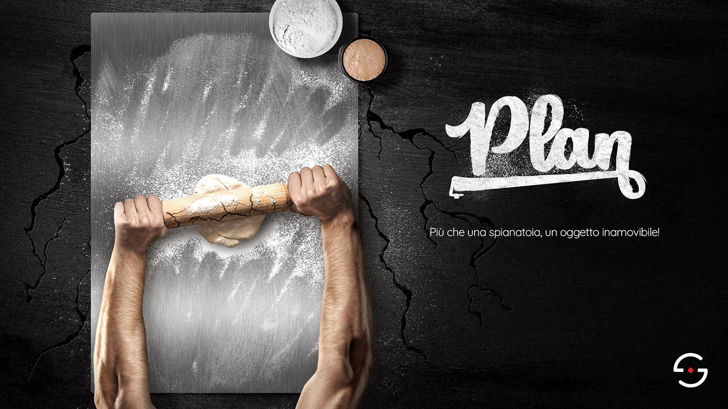 Tagliere Spianatoia per Alimenti 80x55 cm in Acciaio Inox Alimentare Lisa Luxury Plan