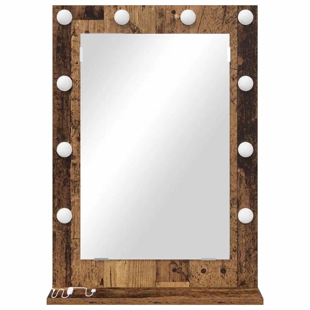 Specchio da Vanità Rovere fumé 70 x 50 x 18 cm Rettangolare 868337