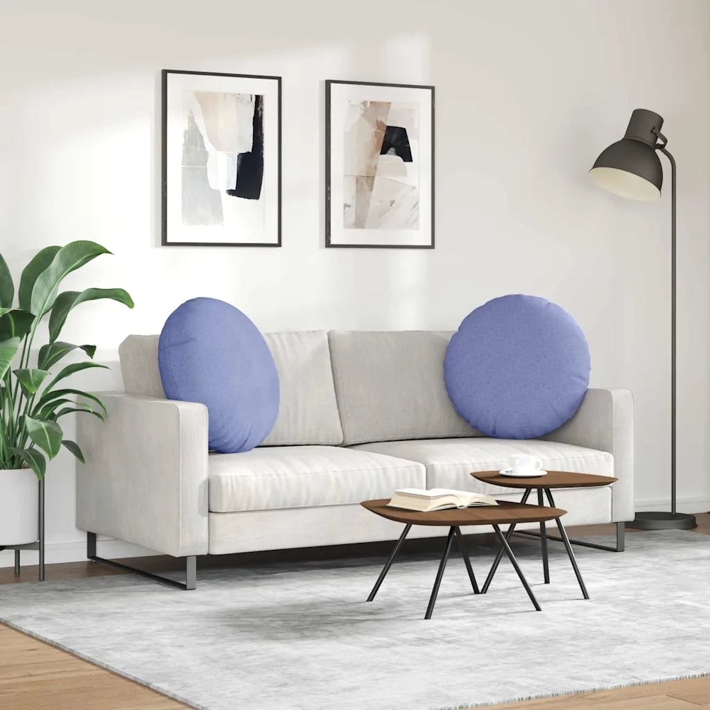 Cuscini per Seduta 2 pcs Blu jeans Ø80 x 29 cm Tessuto 42014245