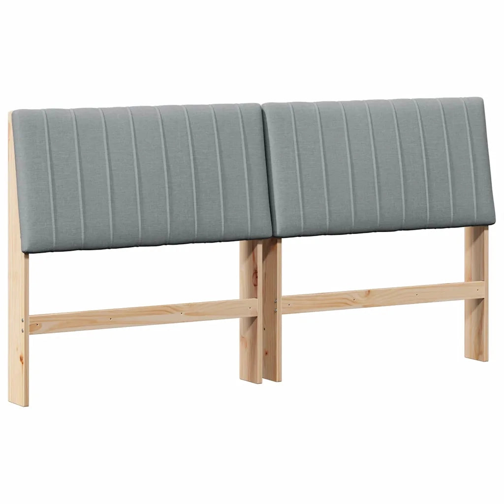 Testiera imbottita Grigio chiaro 180 cm Pino massello 879379