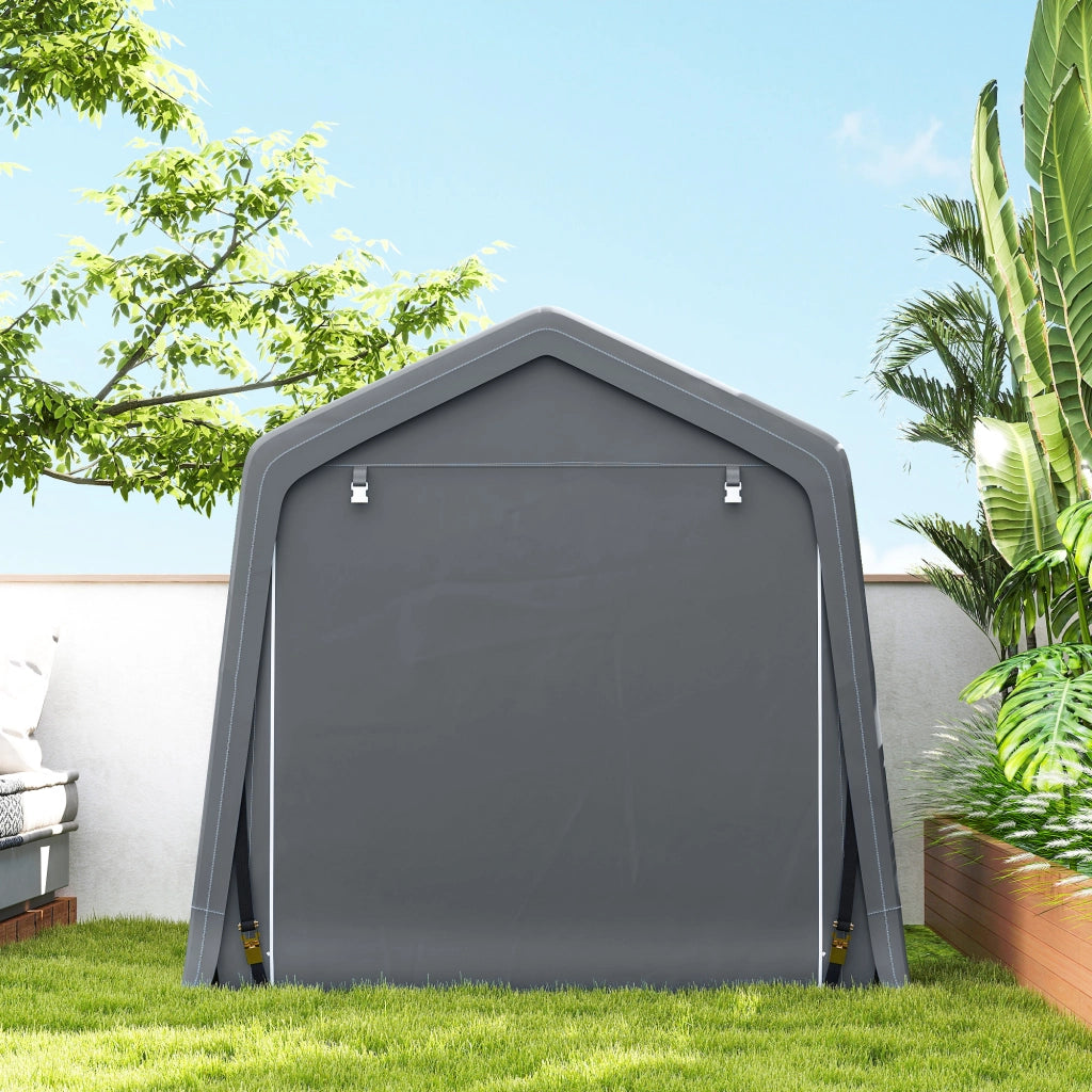 Carpa per Biciclette da Giardino ¨C zephmum ¨C Grigio Scuro 2.4x2x2 m