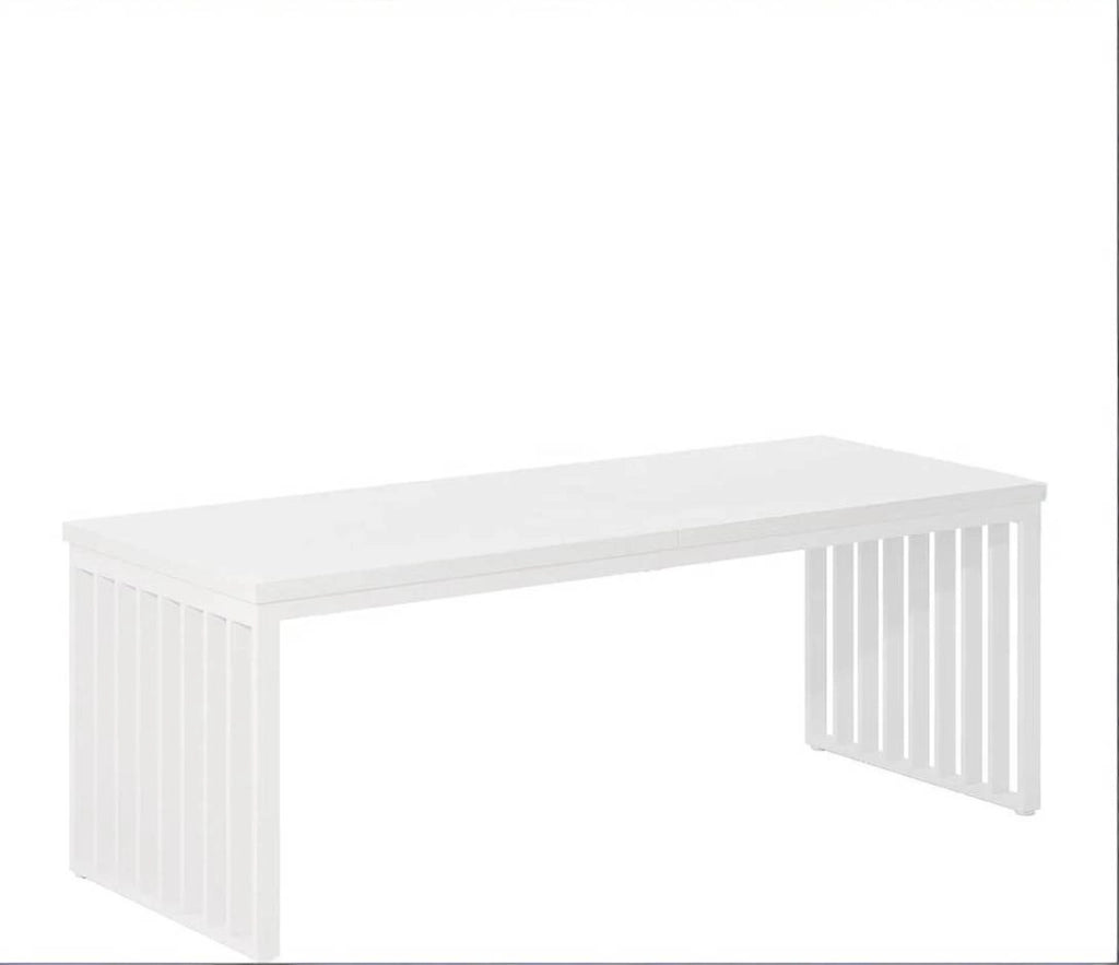 Scrivania da ufficio doppia bianca 180 x 60 cm