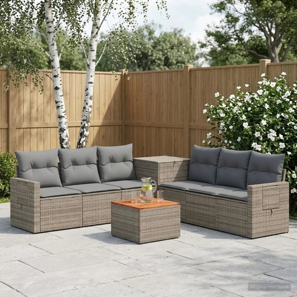 Set di divani 8 pz Grigio e Grigio Scuro 3448388
