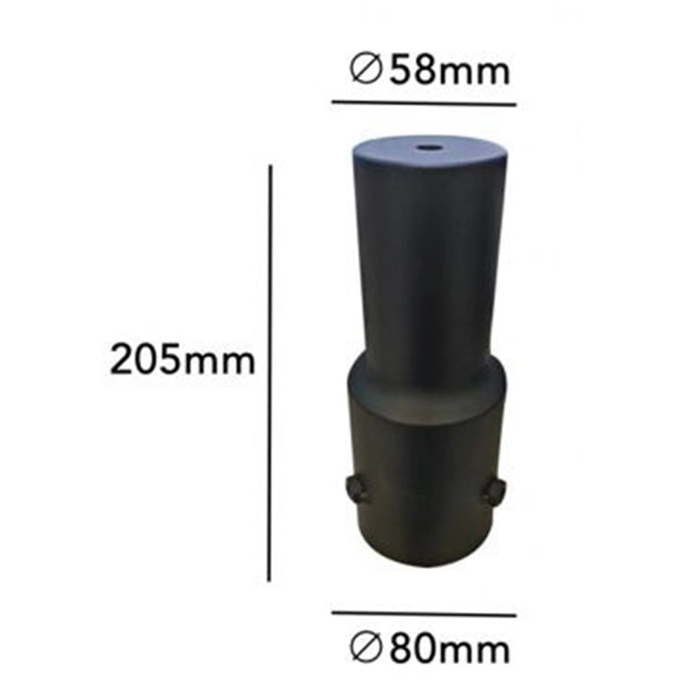 Trade Shop - Adattatore Per Braccio Faro Lampione Stradale In Metallo Nero Con 3 Viti Fissaggio Pt-58mm -