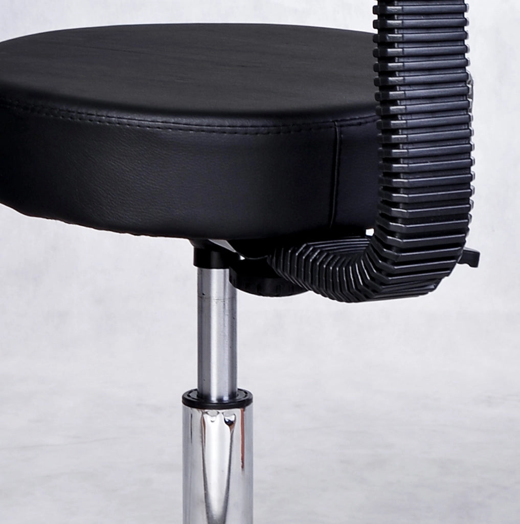 Sgabello da lavoro con ruote 35x35x84 cm nero， regolabile e mobile