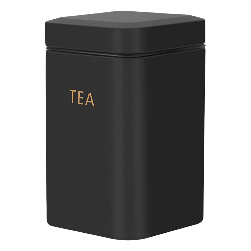 Insieme 3 Scatole per Tè Caffè Zucchero 9x14,5cm Ermetiche Nero Cheffinger