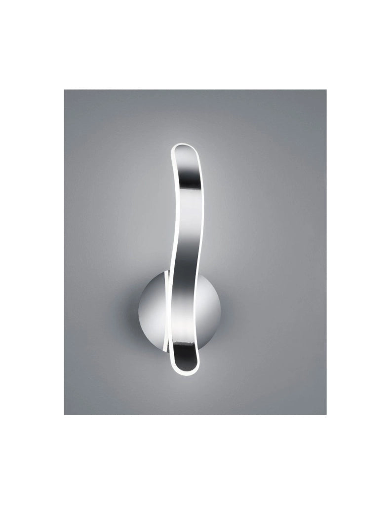Applique Parete Design Led Dimmer 4000k Parma Cromo Trio Lighting