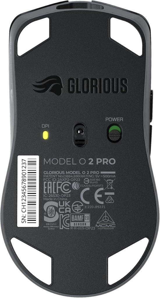 Gaming Model O 2 PRO Mouse da gaming senza fili - Wireless 2,4 GHz rit. 1 ms, 100 mln clic, ultraleggero 57 g, batteria durevole, 26.000 DPI, RGB, ambidestro, 6 tasti, piedini in PTFE - Nero
