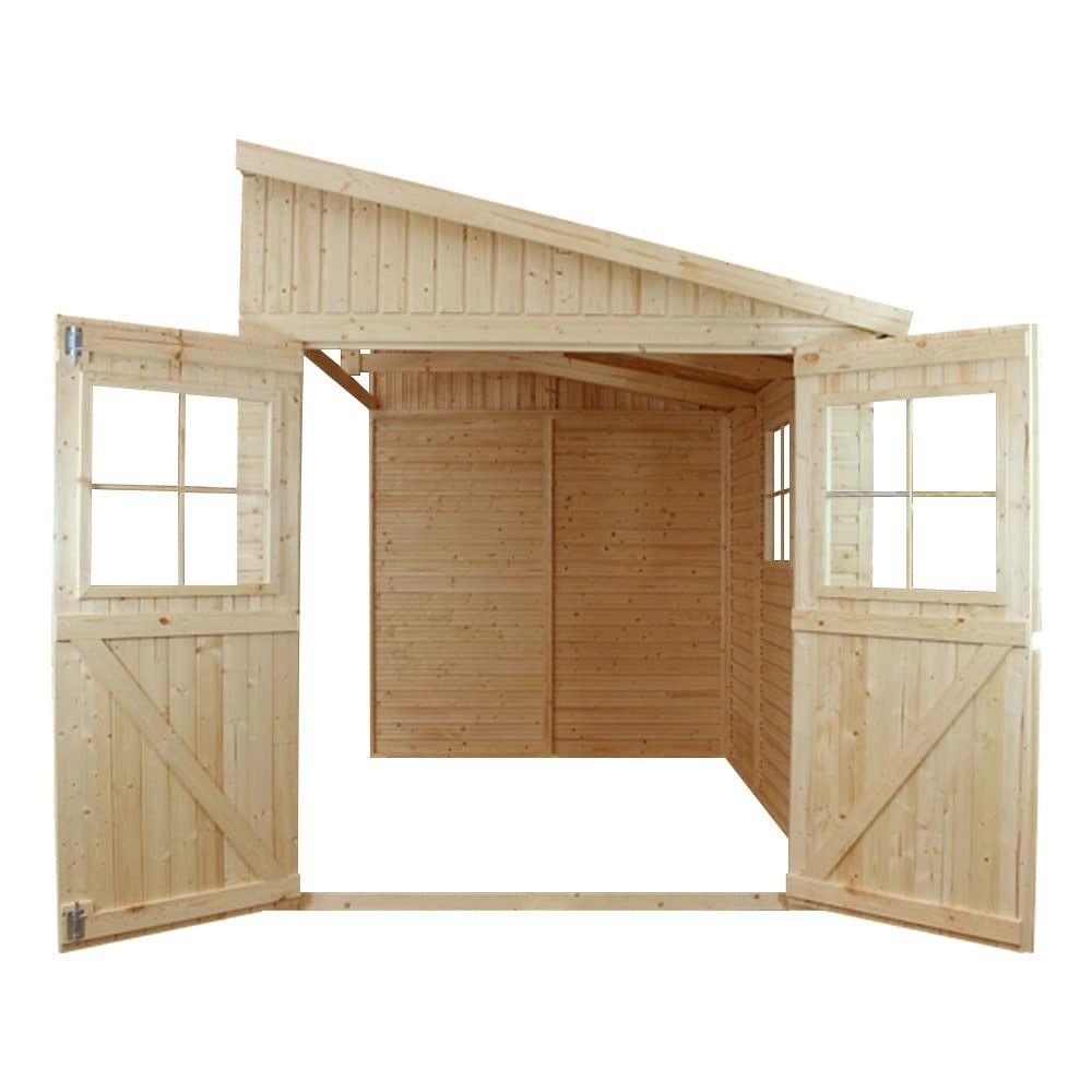 Casa da giardino in legno (senza parete laterale) - 6 m?² - TIMBELA M339+M339G
