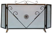 PARASCINTILLE ANTICO A TRE ANTE IN FERRO BATTUTO CM. 92X42H