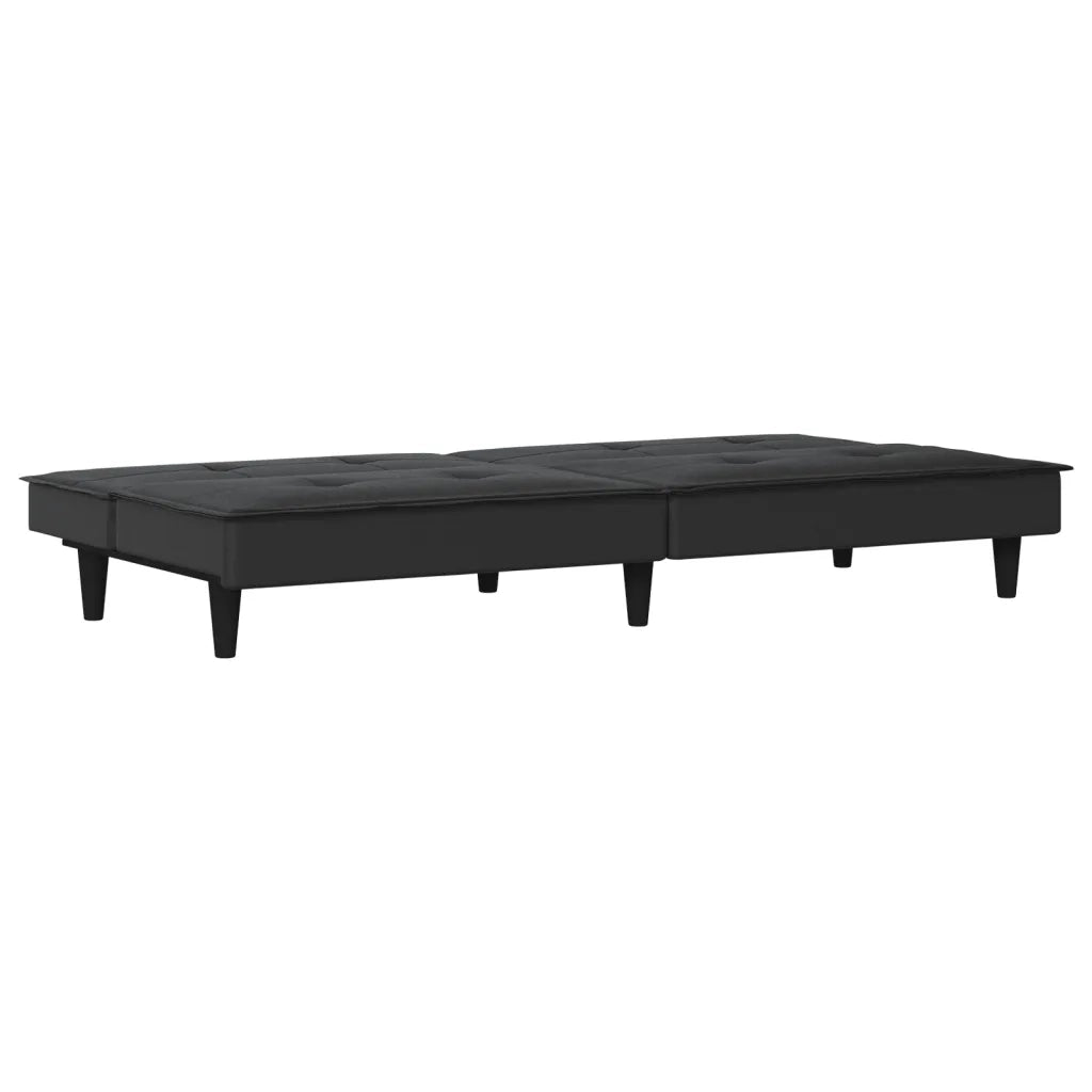 vidaXL Divano Letto Nero in Tessuto