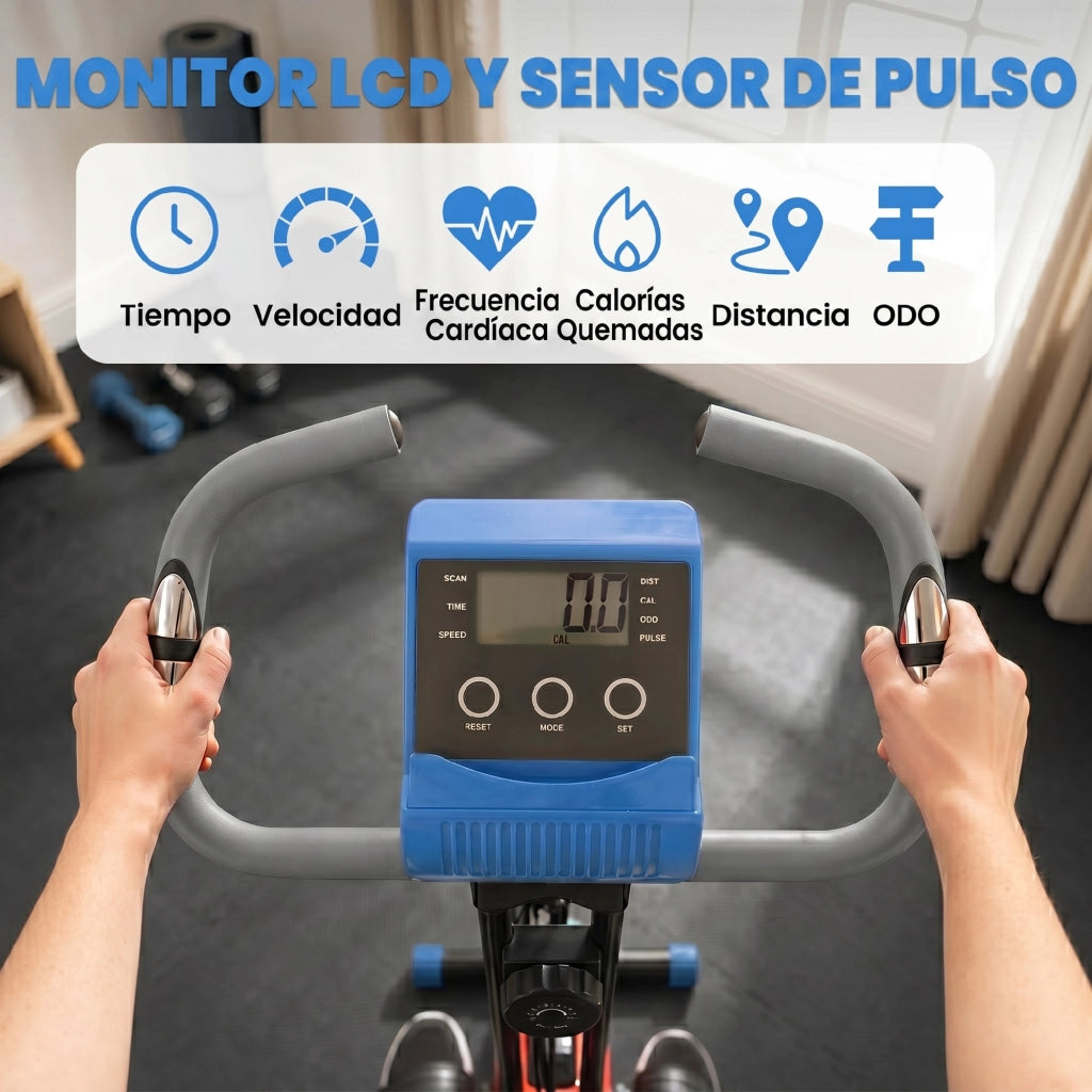 Bicicletta da Camera Pieghevole con Schienale ¨C zephmum ¨C 8 Livelli di Resistenza, LCD, Sella Regolabile