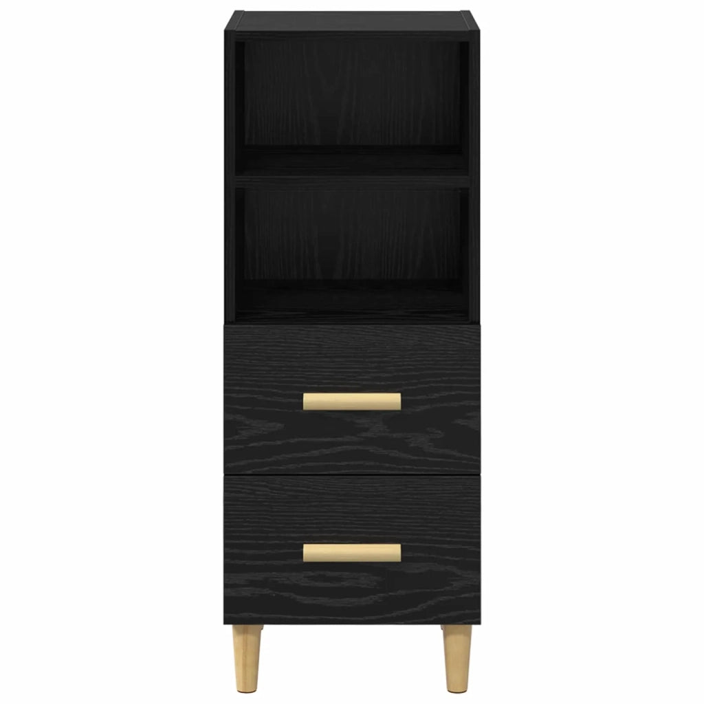 Credenza Rovere nero 34 x 34,5 x 90 cm Legno multistrato