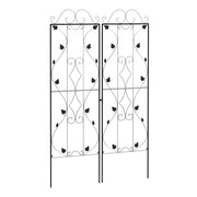 Griglia per piante in acciaio inox 2 pezzi ¨C zephmum ¨C nero 50x181 cm