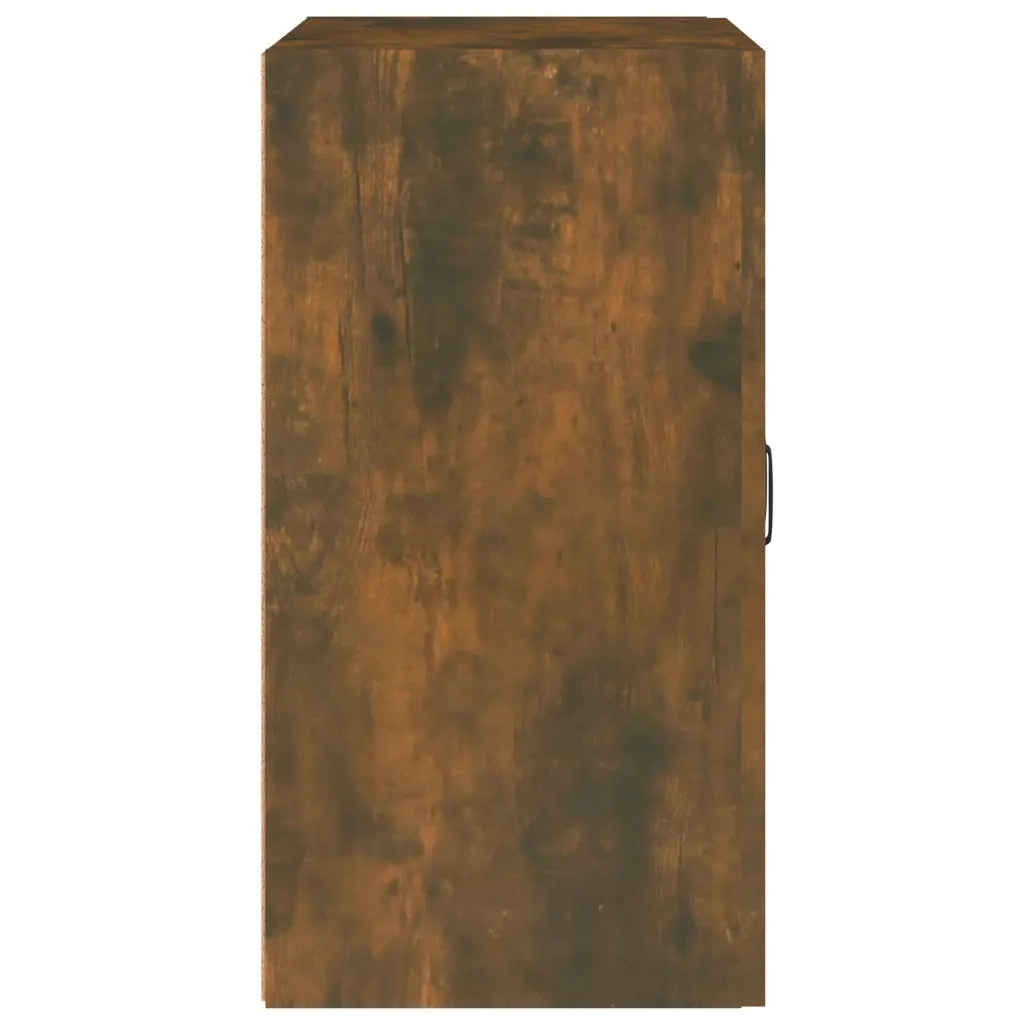 Mobiletto a muro pratico 60 x 31 x 60 cm elegante spazio contenitivo stile moderno legno composito finitura rovere affumicato 02_0048343